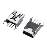 MINI USB 5P 立式插板彎腳