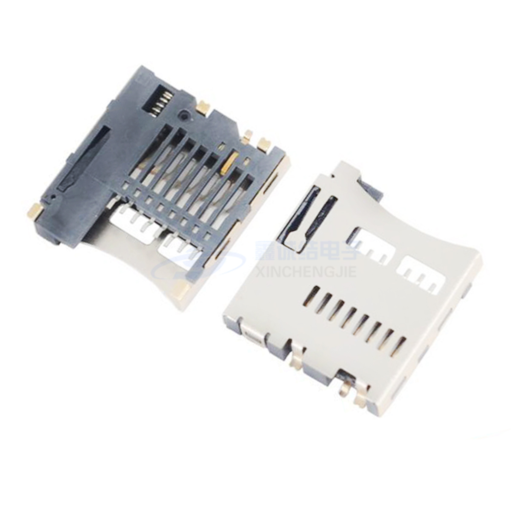TF MicroSD push 內焊帶偵測 常開（H=1.85mm)