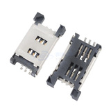 SIM CARD CONN 6PIN帶鐵殼掀蓋式 (H=2.5mm）